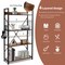 Costway 4 -Tier Industrial Bookshelf Open Storage Bookcase Display Shelf for Home Office